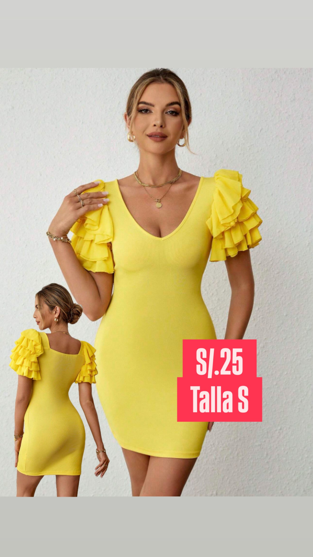 Vestido ajustado unicolor