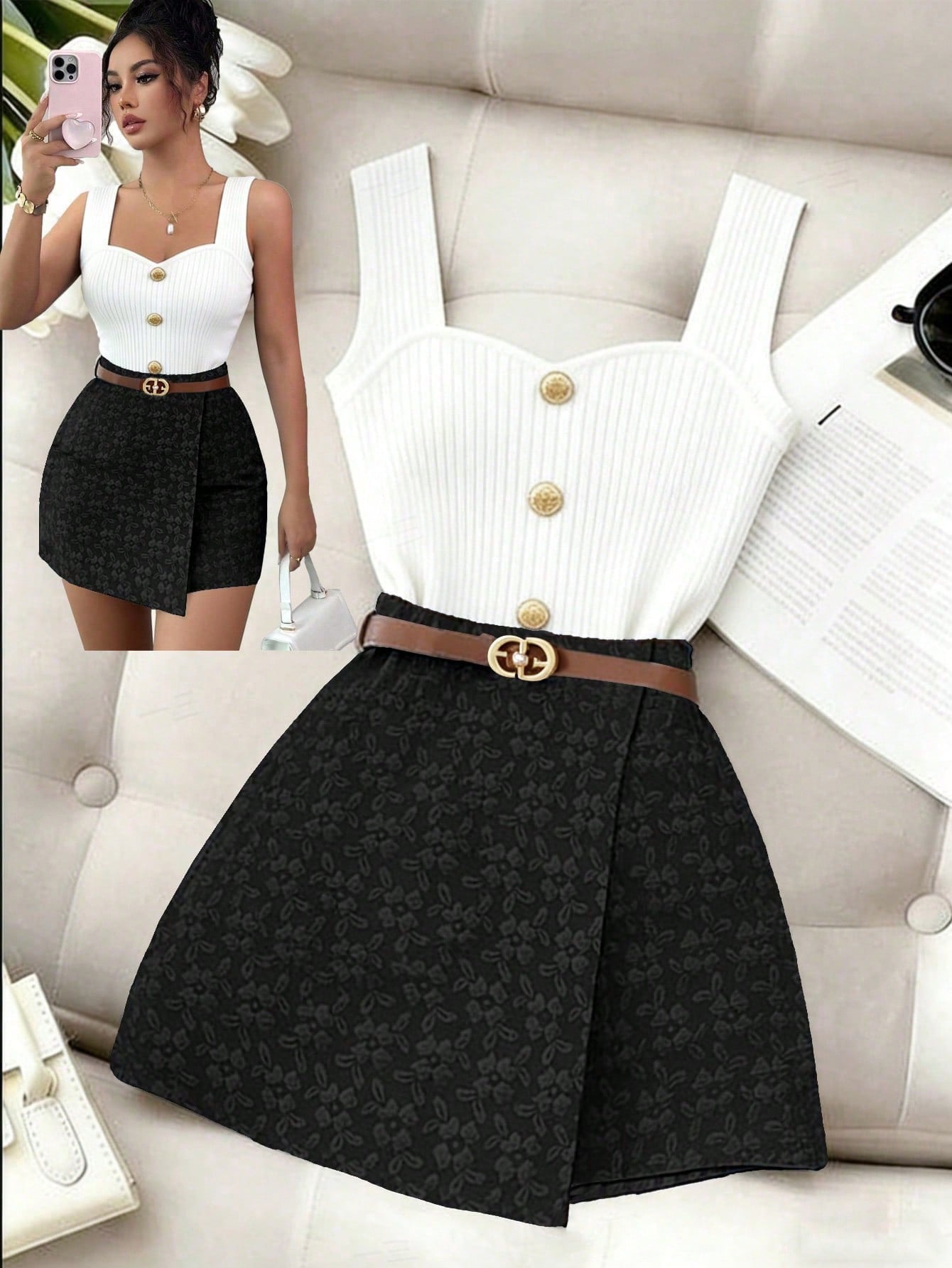 Short bordado