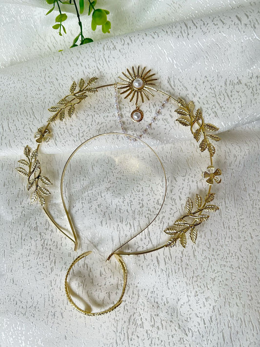 Vincha diosa griega de perlas
